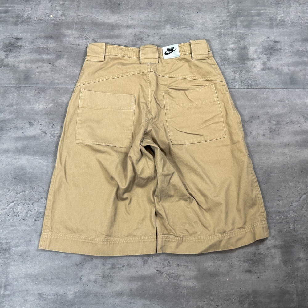 VTG Y2K 2000's 00's Nike Brown Baggy Relax Fit Long Inseam Brown Short's - Picture 4 of 4